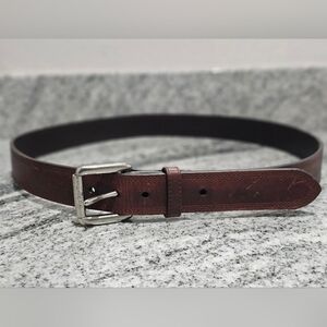 Ariat Brown Leather Belt with Silver Buckle Size 38